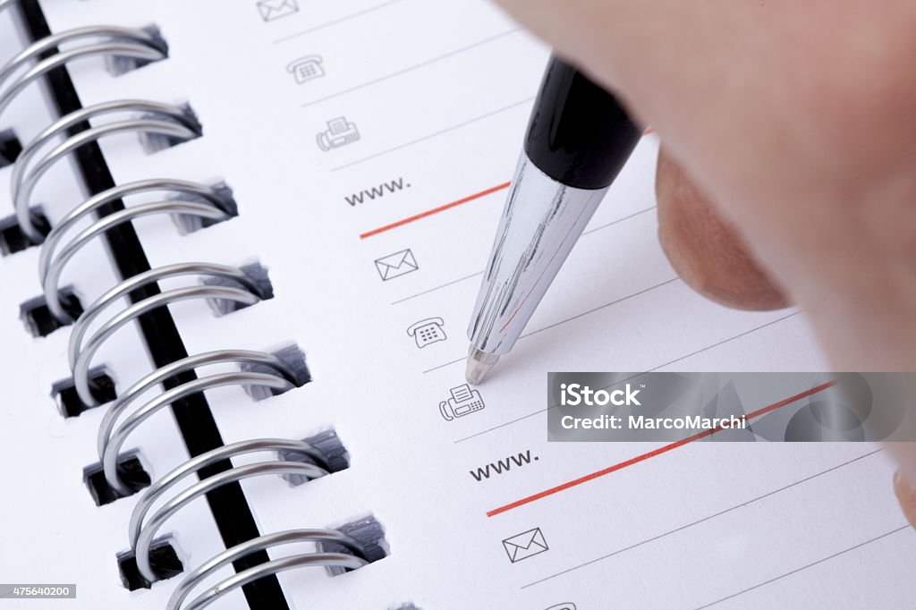 Address book Address book  and pen 2015 Stock Photo