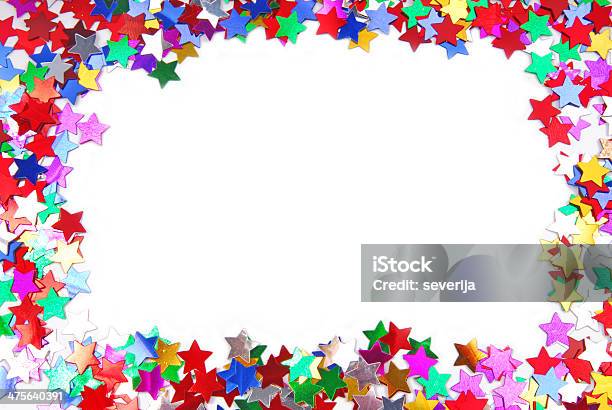 Confete Frame Colorido - Fotografias de stock e mais imagens de Abstrato - Abstrato, Aniversário, Aniversário especial
