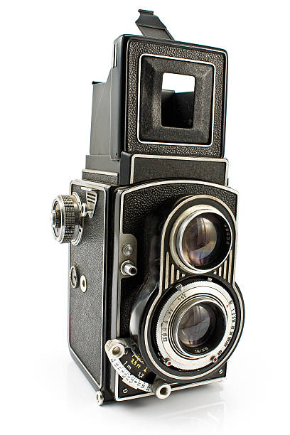 istock Vintage two lens photo camera 475640403