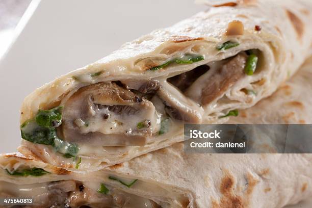 Burritto Stock Photo - Download Image Now - Edible Mushroom, Wrap Sandwich, Burrito