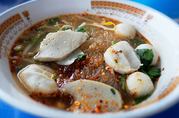 Cellophane noodles soup stock photo