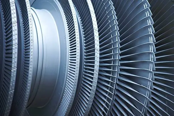 Close-up of Turbine Fan Blades