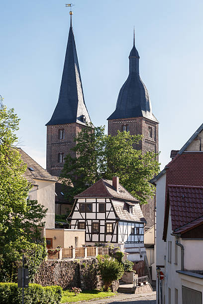 Church in Altenburg - Red Tips stock photo