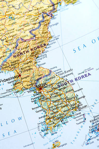 istock Map of South Korea in Asia 475643410