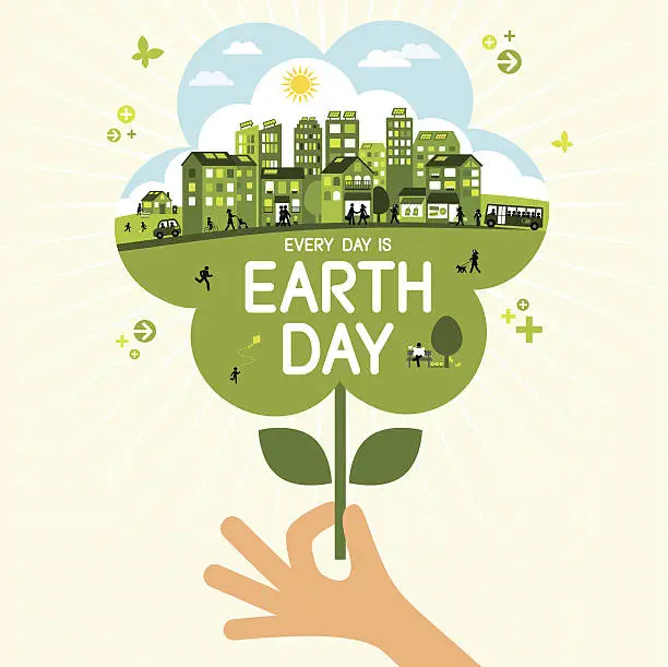 Vector illustration of Earth Day