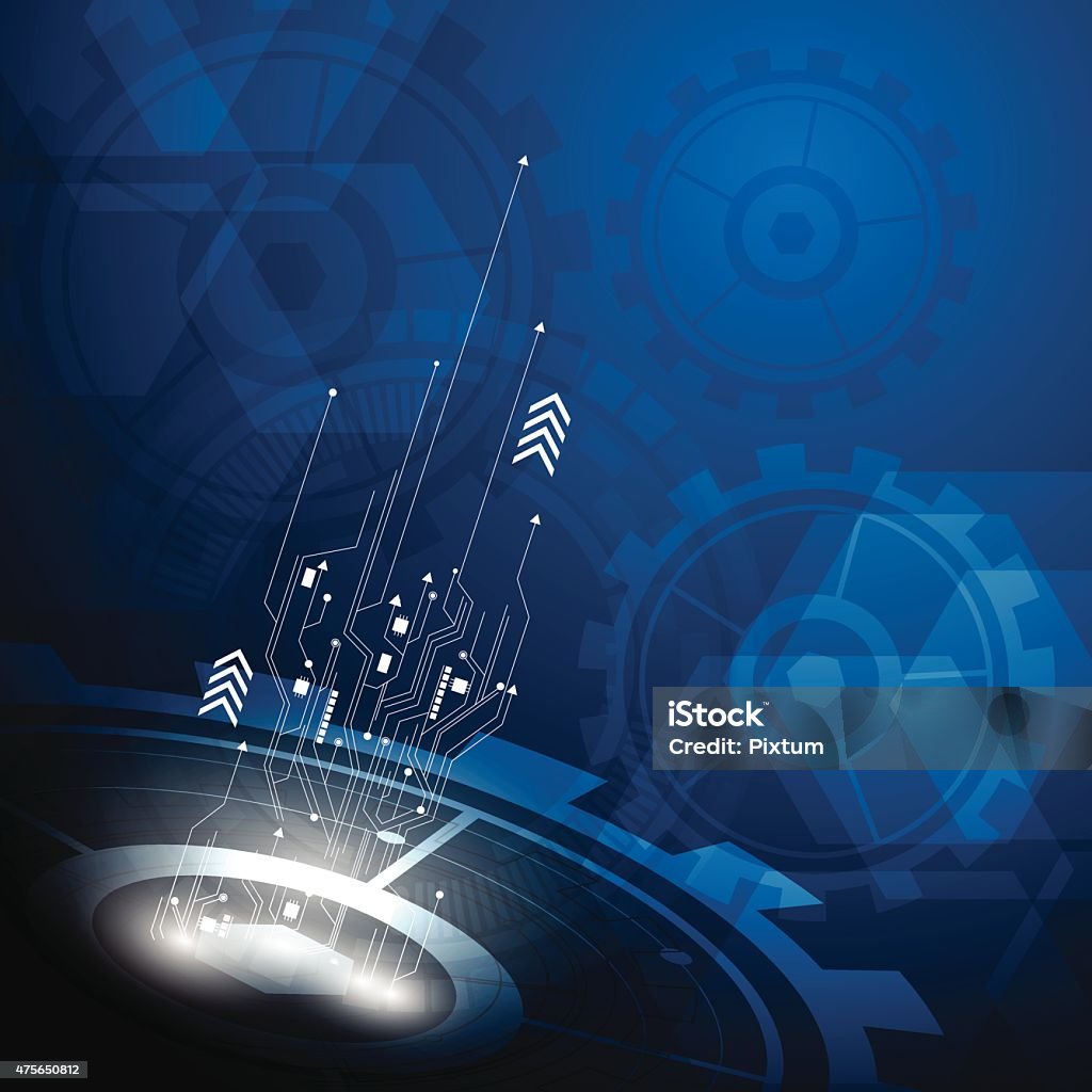 Real Time System Vector Background Vector Background System Working Technology Concept Stock Illustration ...
