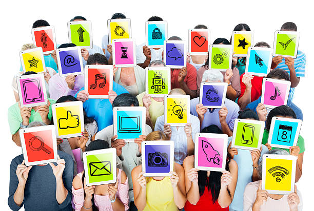 istock Unity Of Multi-Ethnic People Holding Ipads With Social Networkin 475651042