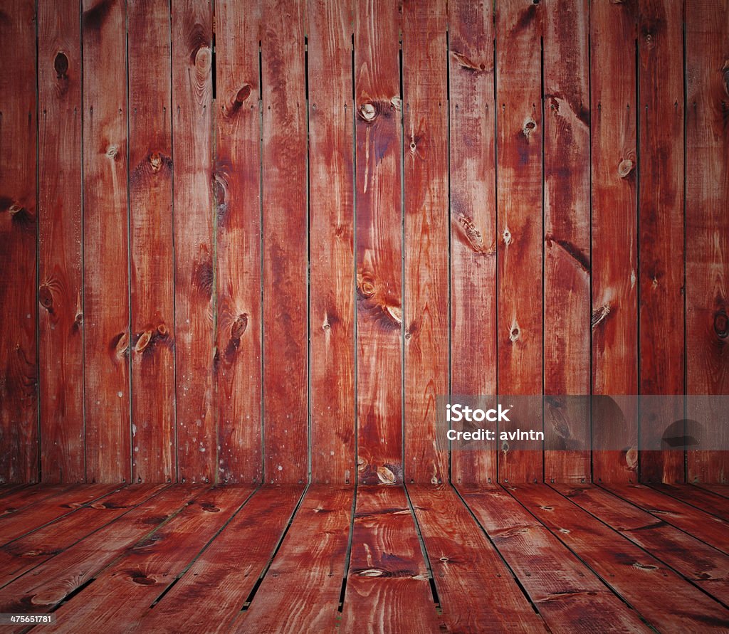 red background old wooden room. red background Abandoned Stock Photo