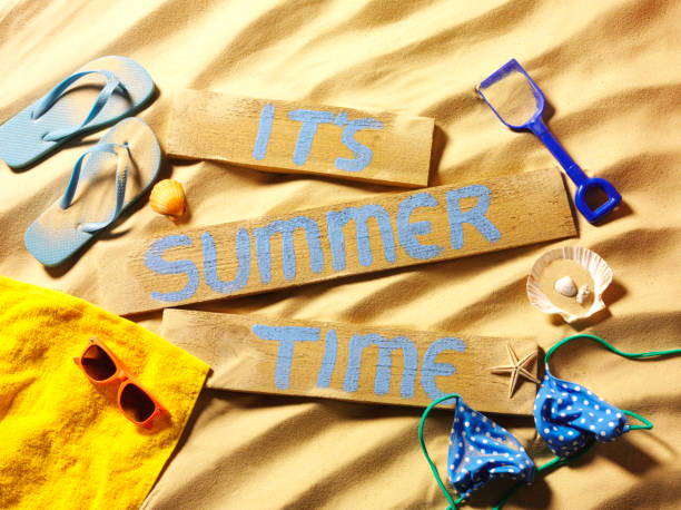 istock Sign of Summer on the Beach with Flip Flops 475652033