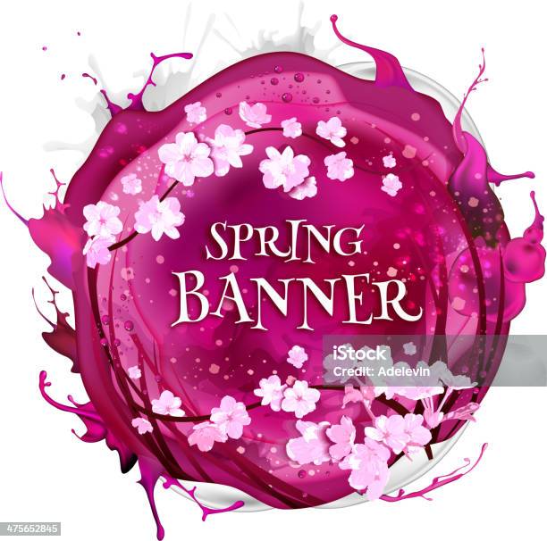 Spring Cherry Background Stock Illustration - Download Image Now - Cherry Blossom, Abstract, Art
