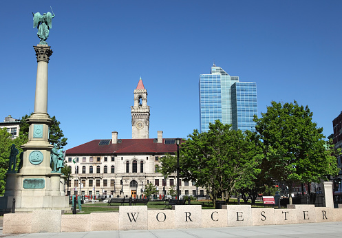 Downtown Worcester City Hall and skyline. Worcester is a city and the county seat of Worcester County, Massachusetts, United States. The city is the second largest city in New England after Boston.  A center of commerce, industry, and education, Worcester is also known for its spacious parks and plentiful museums and art gallerie
