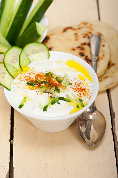 istock Arab middle east goat yogurt and cucumber salad 475654426