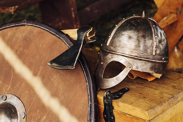 istock Slavic warrior armor, with a stylized 9th century 475657060