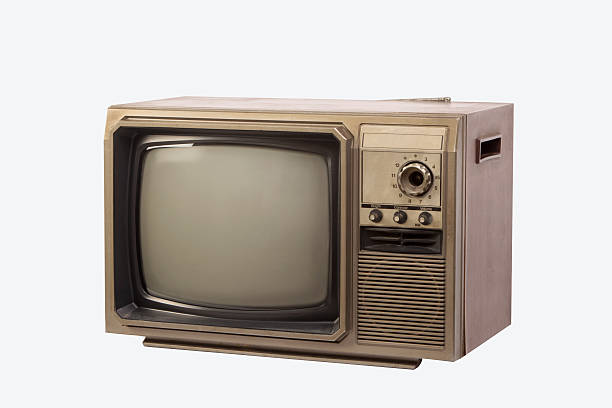 istock old TV on the isolated white background 475659144