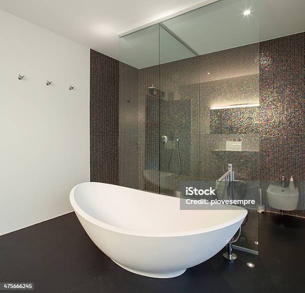 Modern Bathroom Interior Stock Photo - Download Image Now - Apartment, Architecture, Bathroom