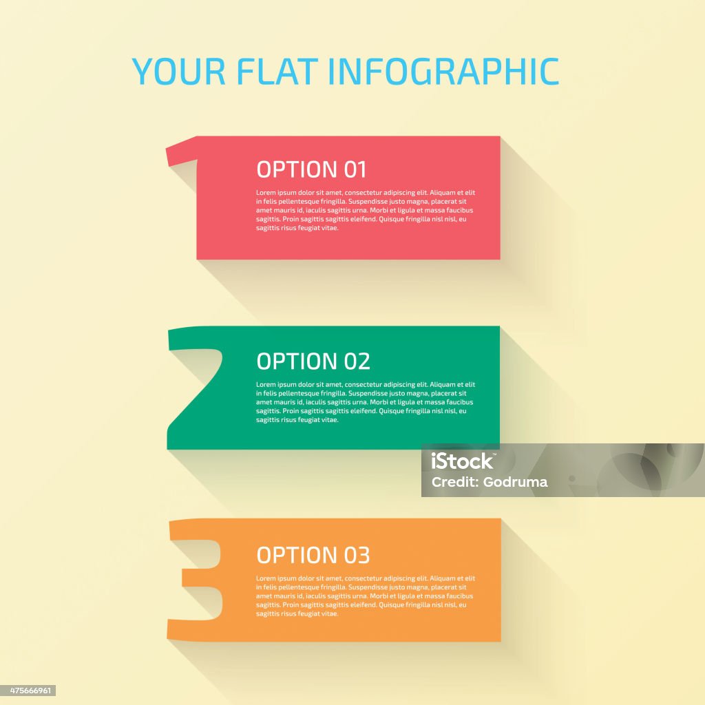 Número de diseño plano - arte vectorial de Infografía libre de derechos