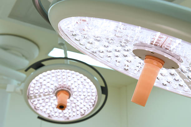istock Two surgical lamps in operation room 475669056