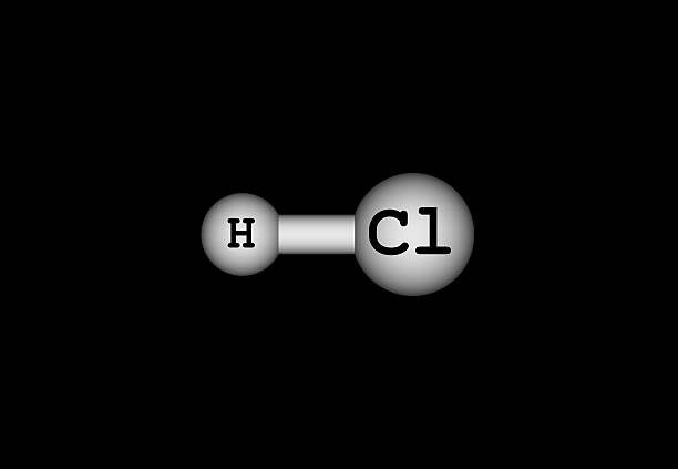 chlorowodór budowa molekularna na czarnym - chlorowodór zdjęcia i obrazy z banku zdjęć
