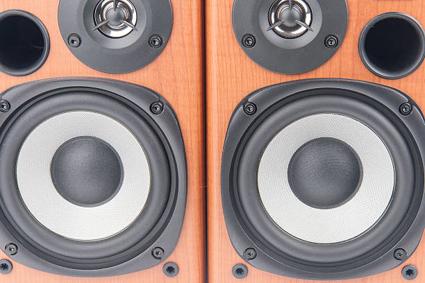 istock wooden sound speakers isolated on white background 475674505