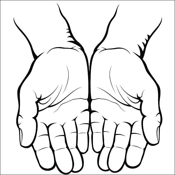 leere offene palms - hands cupped stock-grafiken, -clipart, -cartoons und -symbole