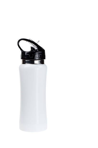 istock Isolated stainless steel bottle on white background 475678556