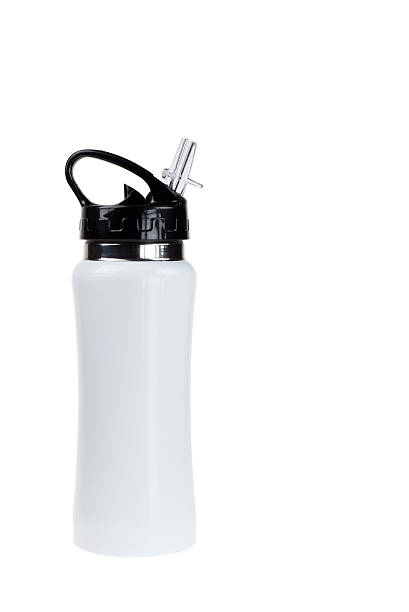 istock Isolated stainless steel bottle on white background 475678560