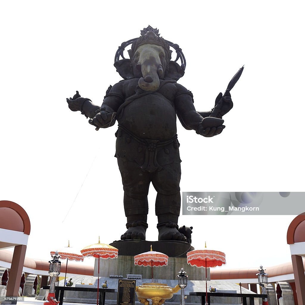 Big bronze statue of Hindu god Ganesh Big bronze statue of Hindu god Ganesh in a Temple of Thailand Elephant Stock Photo