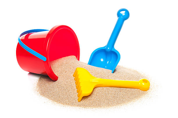 istock Toy bucket rake and spade 475684560