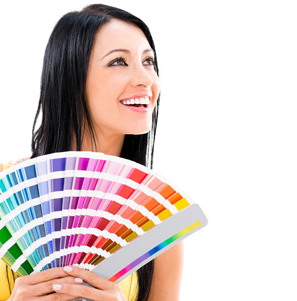 istock Woman with a color wheel 475685237