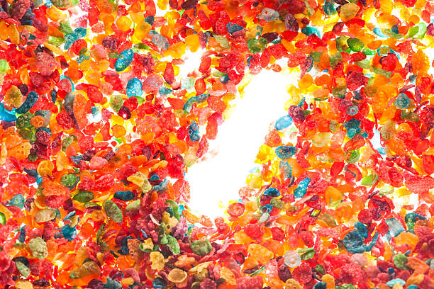 Colorful corn flakes