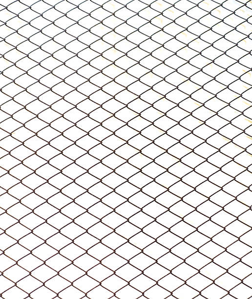 barrière de l'acier en mesh - mesh netting metal black photos et images de collection