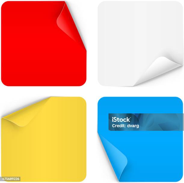 Paper Sticker Stock Illustration - Download Image Now - 2015, Abstract ...