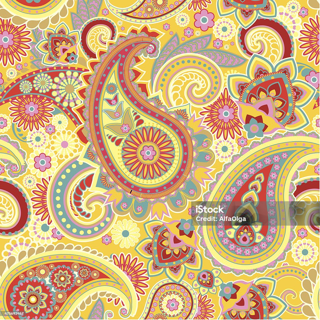 Paisley Seamless pattern based on traditional Asian elements Paisley Asian Culture stock vector
