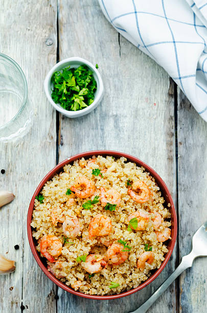istock quinoa with shrimp and parsley 475692788
