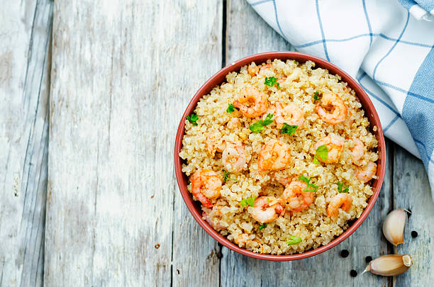 istock quinoa with shrimp and parsley 475692798