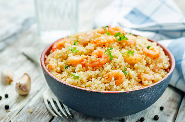 istock quinoa with shrimp and parsley 475692802