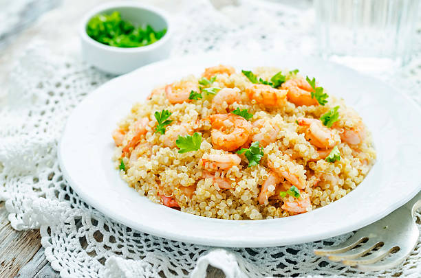 istock quinoa with shrimp and parsley 475692830