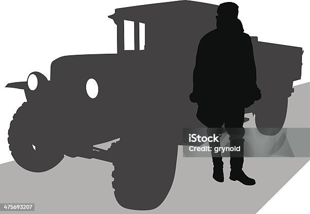 Старый Военные Машина — стоковая векторная графика и другие изображения на тему 1930-1939 - 1930-1939, 1940-1949, Machinery