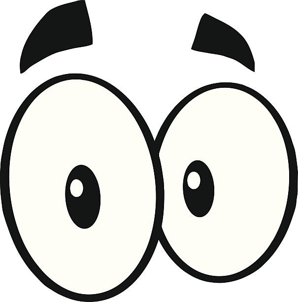 Black And White Cute Cartoon Eyes Stok Vektör Sanatı & Göz'nin Daha Fazla  Görseli - Göz, Animasyon karakter, Siyah Beyaz - iStock