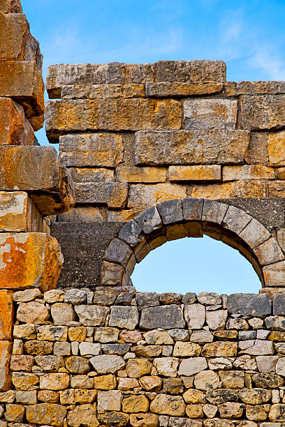 volubilis in morocco africa the old roman deteriorated monument and site