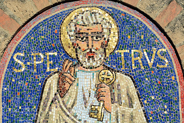 istock Agliate Brianza, mosaic of St. Peter 475697380