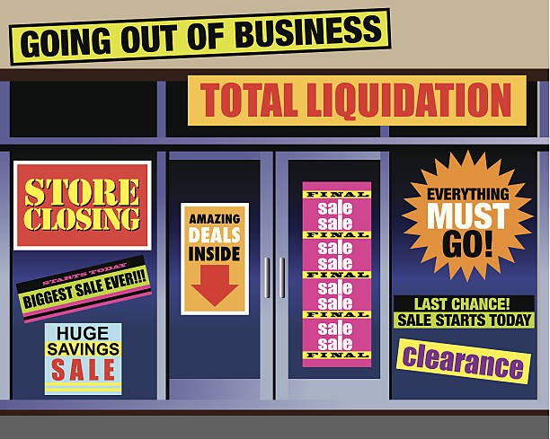Store Closing Signs C Store Closing Signs C closing down sale stock illustrations