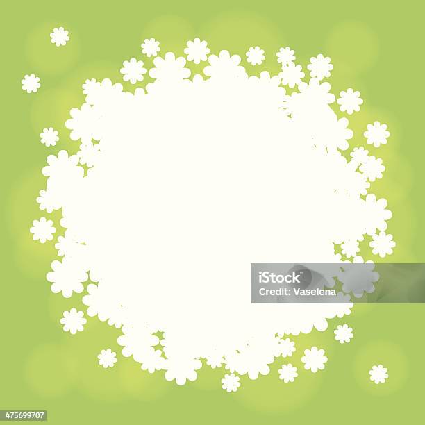 Ilustración de Fondo Verde Con Flores Blancas y más Vectores Libres de Derechos de Abstracto - Abstracto, Arco iris, Campo - Tierra cultivada