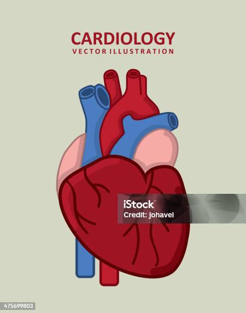 Cardiology Design Stock Illustration - Download Image Now - Blood Vessel, Blue, Care