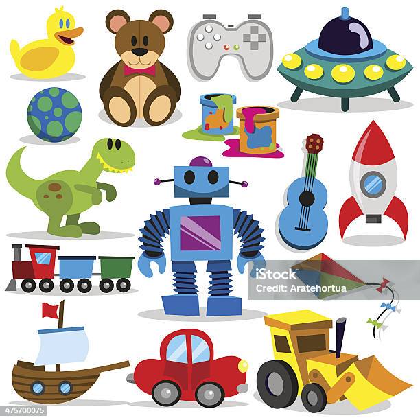 Vector Toys Set Stock Illustration - Download Image Now - Alien, Blue, Boys