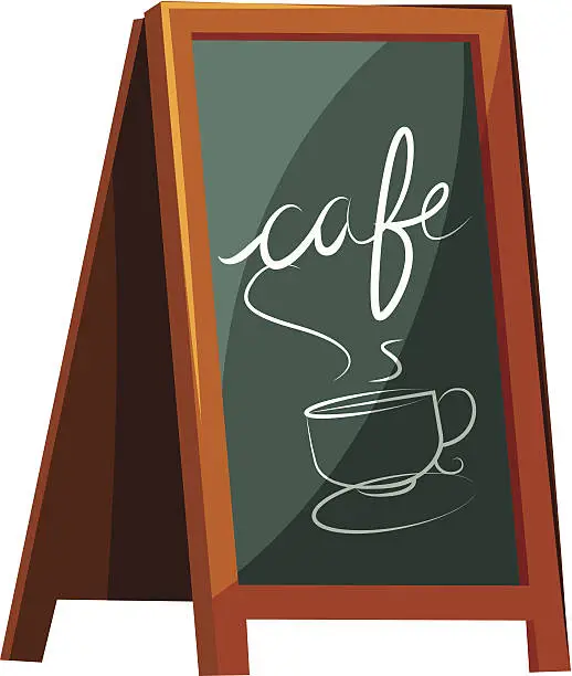 Vector illustration of Cafe signage