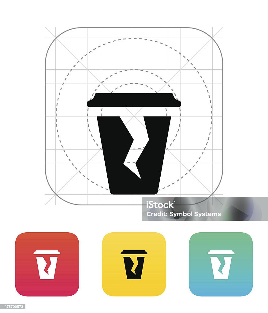 Поврежденные cup». - Векторная графика Без людей роялти-фри