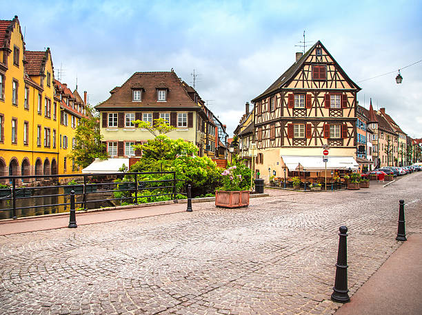 istock Colmar, Petit Venice, canal bridge and traditional half timbered 475701259