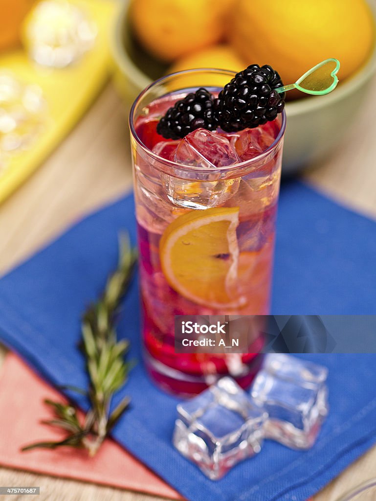 Cocktail One glass of chilling drink decorated with cranberries Alcohol - Drink Stock Photo
