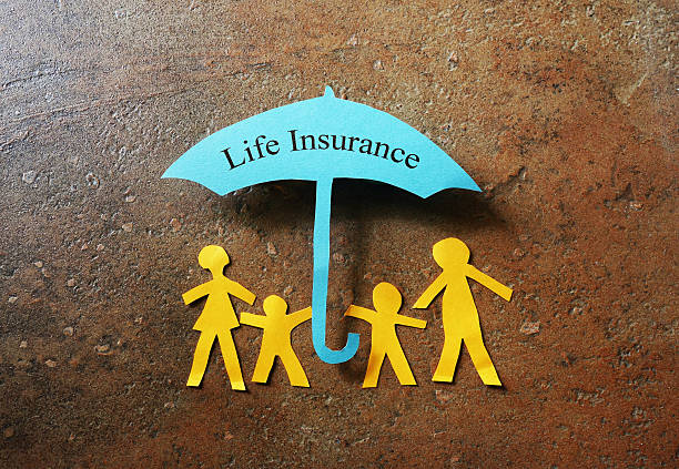 papel de seguro de vida familiar - handmade umbrella fotografías e imágenes de stock
